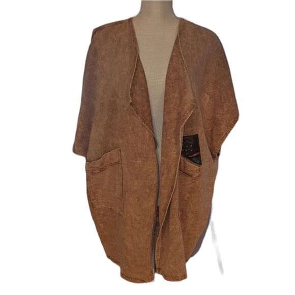 Vintage Elisa boho Western hand painted Long Cotton dress Natural - Picture 7 of 15